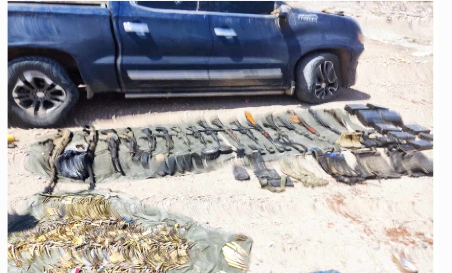 Tras agresión, aseguran 18 armas largas, municiones y vehículos en Mazatlán