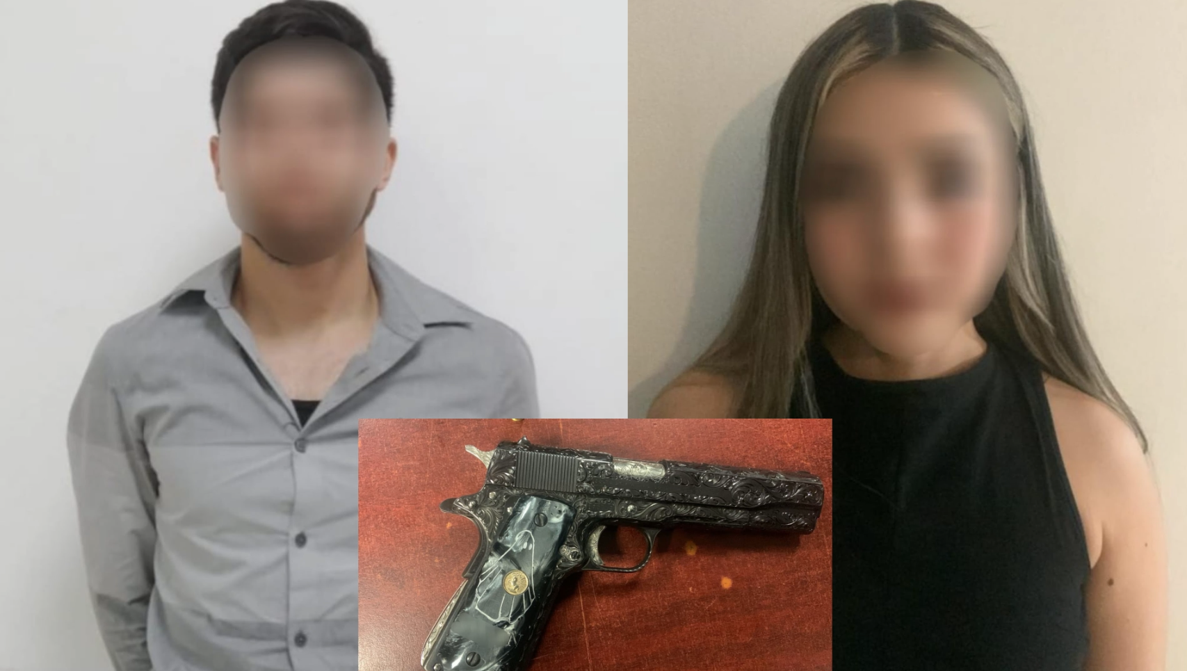 Detienen a una pareja en Culiacán, !por llevar una pistola!