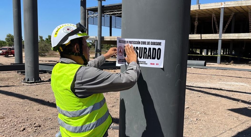 Intensifica inspecciones en obras Protección Civil de Guasave, tras accidente donde falleció una persona