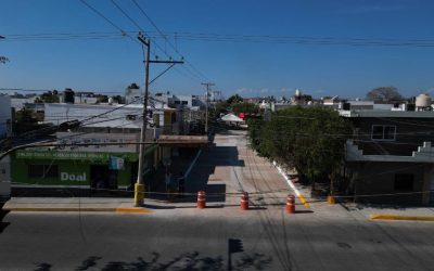 Inaugura Estrella Palacios, la rehabilitación sanitaria de la calle Agustín Melgar, en la Juárez